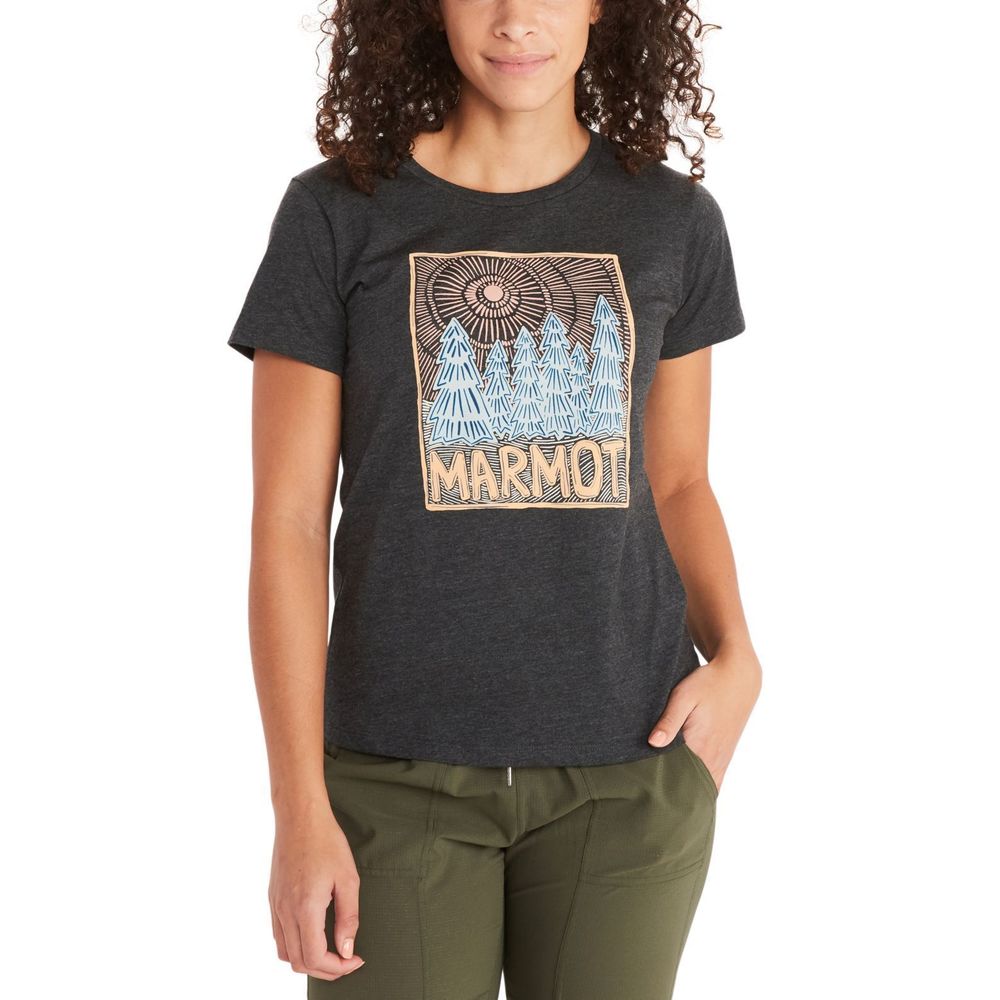 Marmot Womens Woodblock-Print T-Shirt Size X-Small